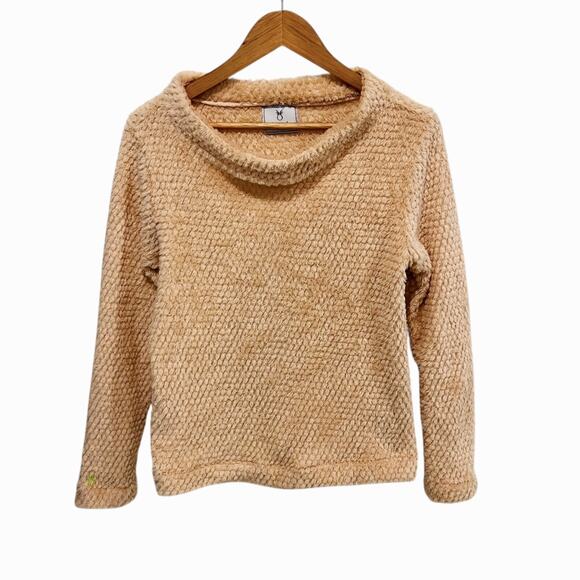 Dudley Stephens Brighton Boatneck Bubble Fleece Blush/Nude Medium Sweatshirt - Picture 1 of 7